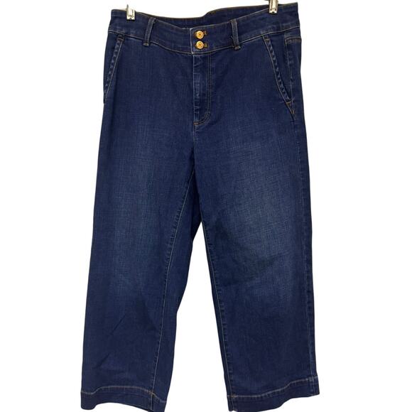 Talbots Flawless High Waist Crop Jeans Size 6 Blue - Picture 2 of 6